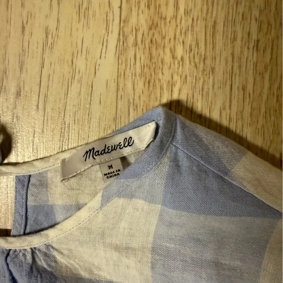 Madewell Linen Blend Michele Bubble Top & Side Button Midi Skirt - Picture 6 of 12